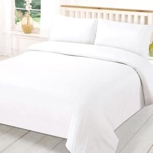 Percale White Duvet Cover - Plain