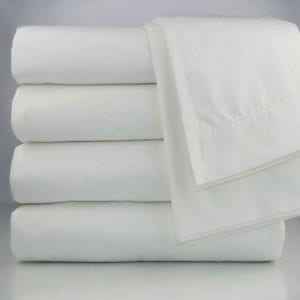 Polypercale Flat Sheets - Satin Stitch