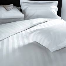 Percale White Duvet Cover - Satin Stitch
